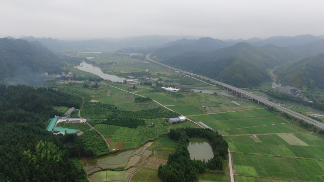 美丽乡村田园农业种植航拍 