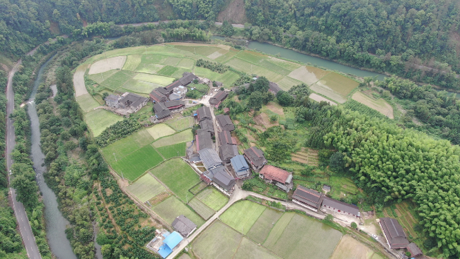 美丽乡村田园农业种植航拍 