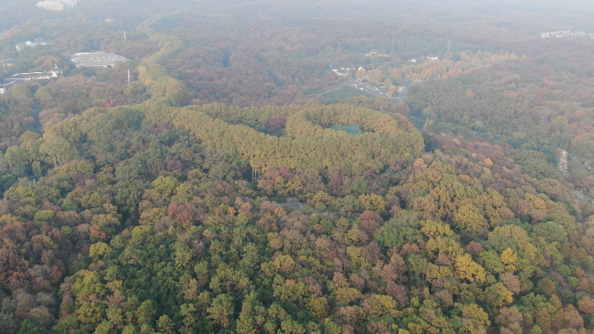 航拍南京中山陵美龄宫5A景区