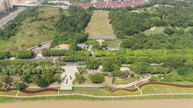 航拍南宁滨江公园