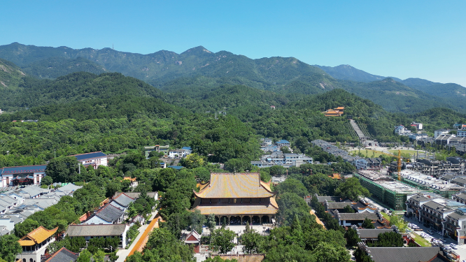 航拍南岳衡山大庙5A景区