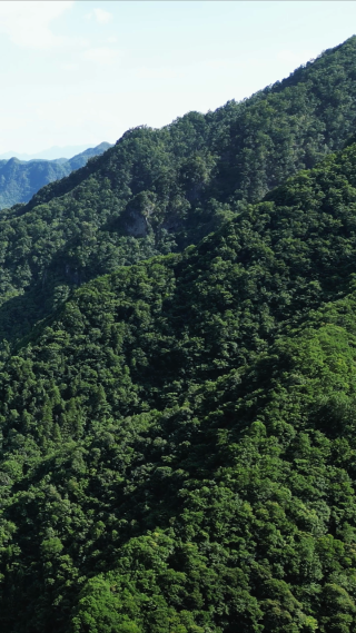 航拍大自然连绵起伏山峰