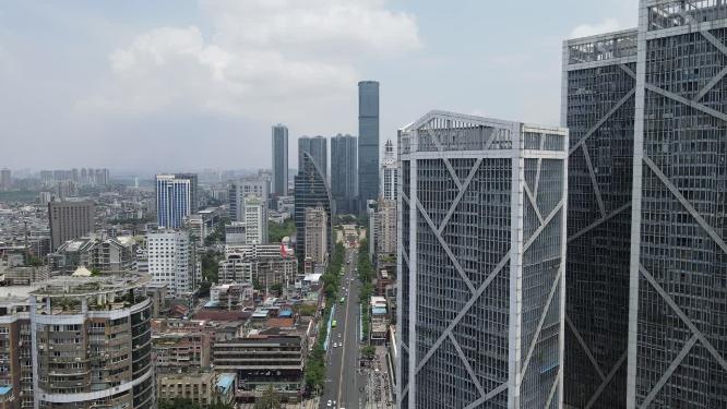 航拍广西柳州城市建设