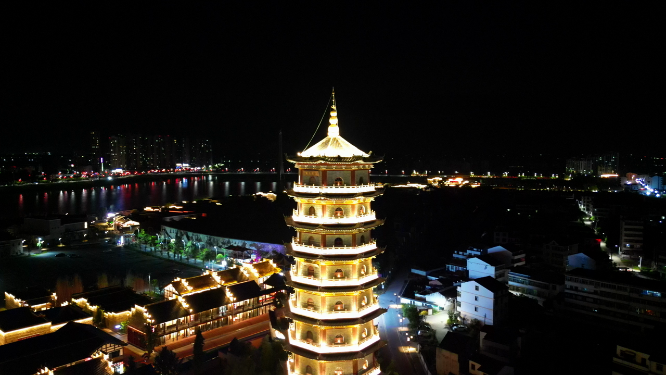 航拍江西抚州文昌里历史文化街区