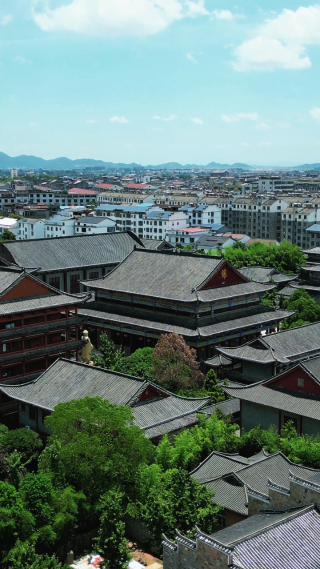 航拍江西抚州文昌里历史文化街区4A景区竖屏