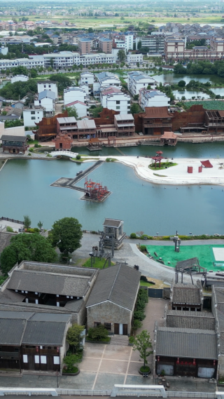 航拍江西抚州文昌里历史文化街区4A景区竖屏