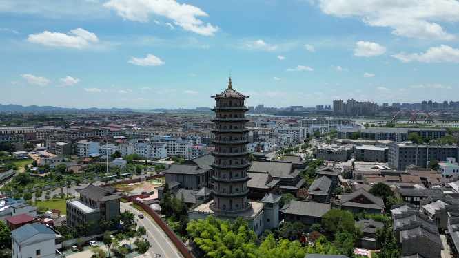 航拍江西福州文昌里历史文化街区4A景区