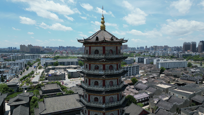 航拍江西福州文昌里历史文化街区4A景区