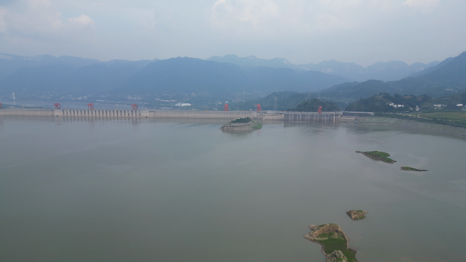 航拍湖北三峡大坝5A景区