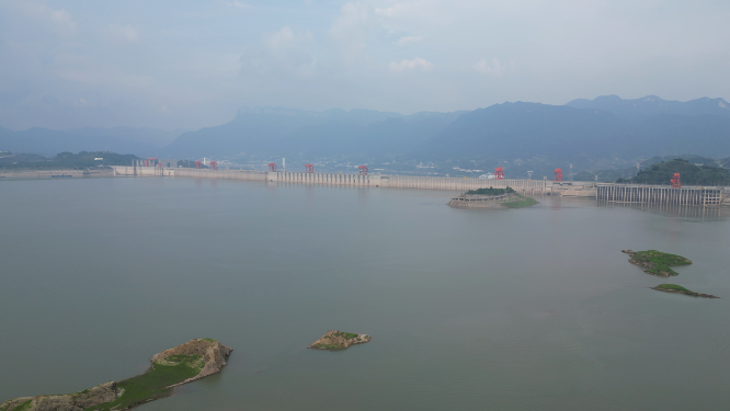 航拍湖北三峡大坝5A景区