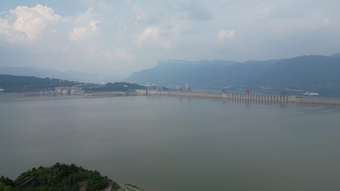 航拍湖北三峡大坝5A景区