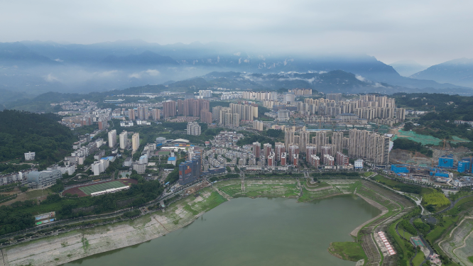 航拍湖北宜昌秭归县