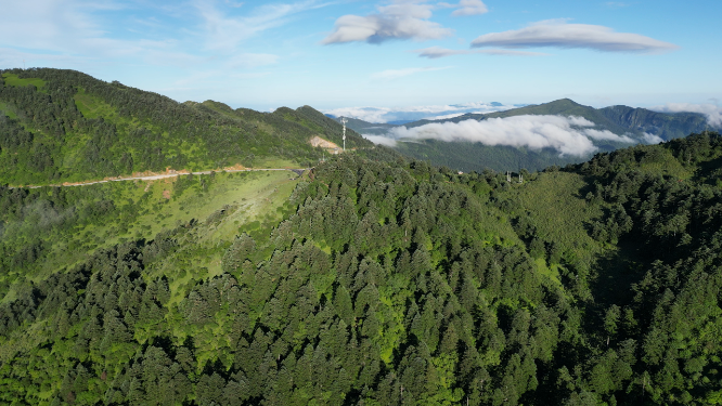 航拍湖北神农架5A景区
