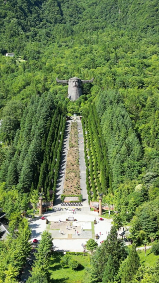航拍湖北神农架5A景区神农坛竖屏