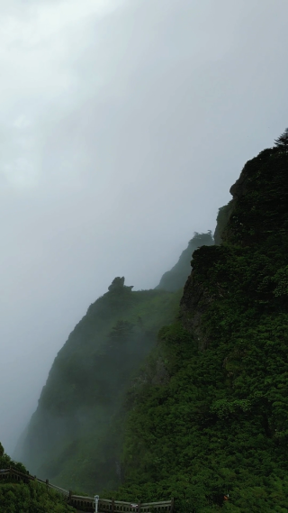 航拍湖北神农架5A景区神农谷云雾缭绕