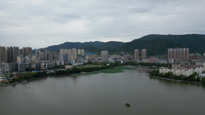 航拍湖北黄石城市建设