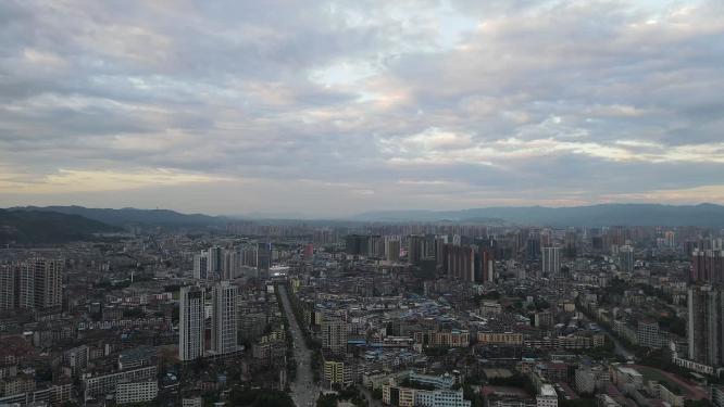 航拍湖南怀化城市建设