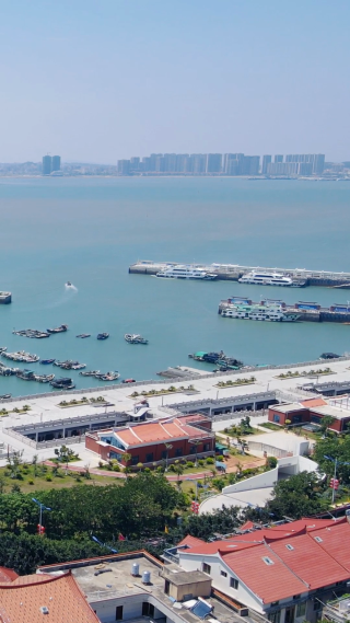 福建湄洲岛5A景区航拍