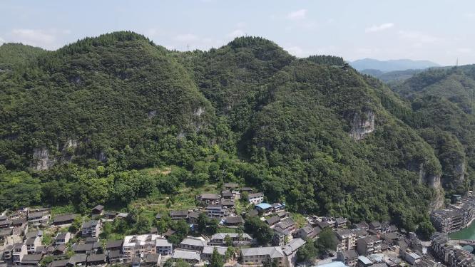 航拍贵州黔东南镇远古镇5A景区