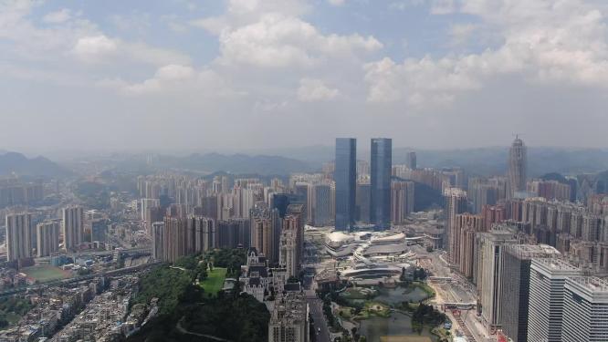贵州贵阳花果园高楼建筑航拍