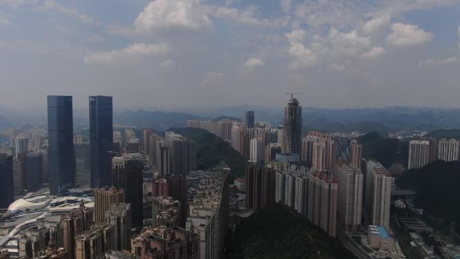 贵州贵阳花果园高楼建筑航拍