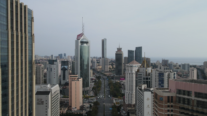 航拍青岛城市风光
