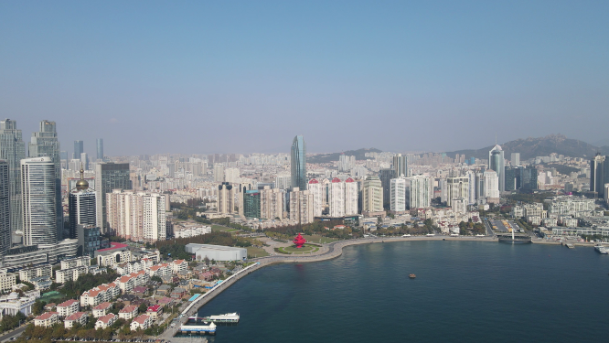 航拍青岛城市风光