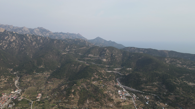 航拍青岛崂山5A景区