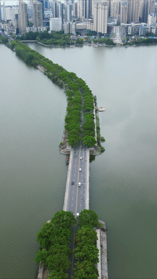 航拍黄石杭州路交通