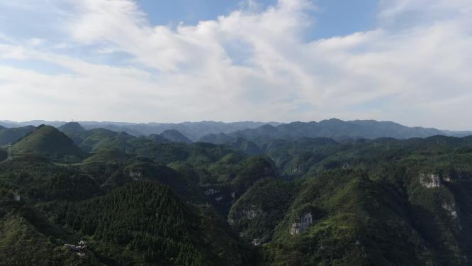 贵州山川哈斯特地貌航拍