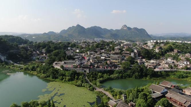 贵州青岩古镇5A景区航拍