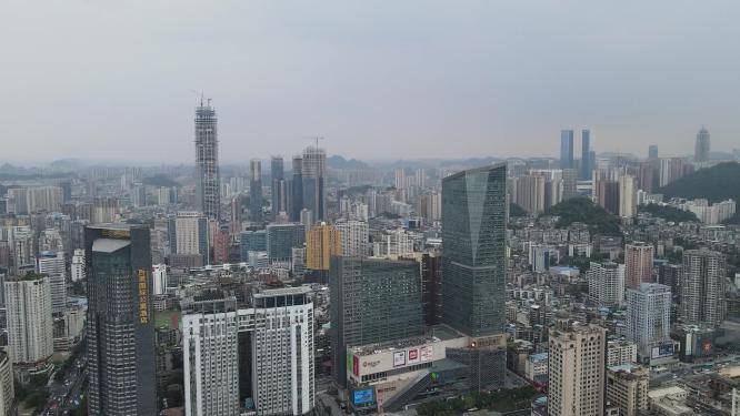 贵阳城市建设高楼建筑航拍