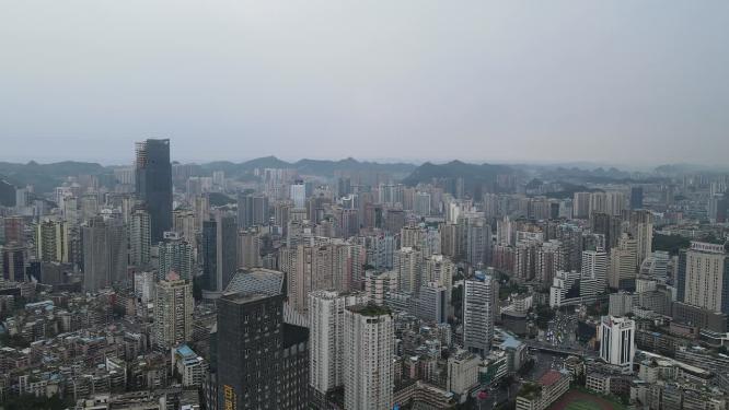 贵阳城市建设高楼建筑航拍