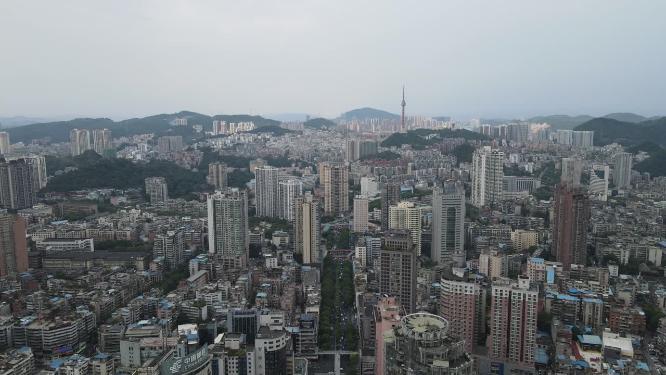 贵阳城市建设高楼建筑航拍