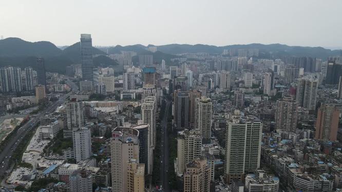 贵阳城市建设高楼建筑航拍