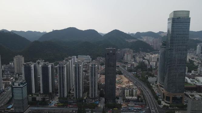 贵阳城市建设高楼建筑航拍