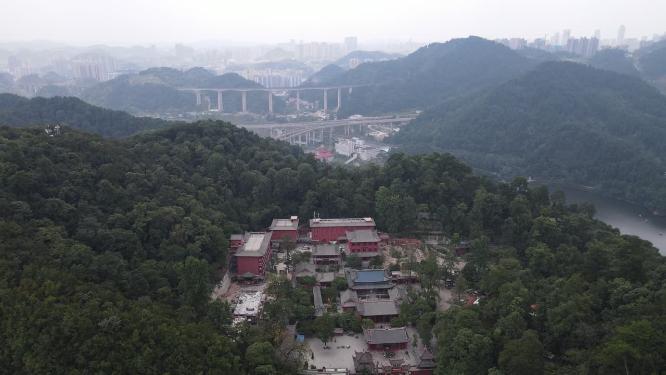 贵阳黔灵山公园4A景区航拍
