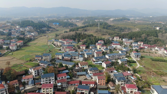 集合视频大气美丽新农村房屋建筑航拍