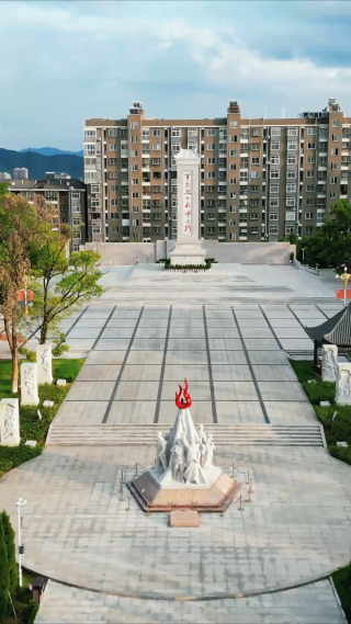 革命英雄烈士纪念碑竖屏航拍