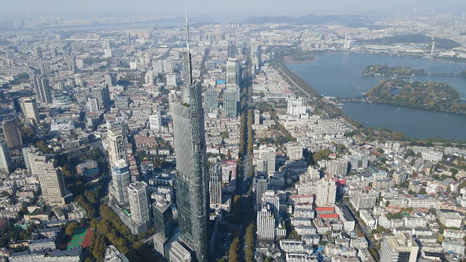 南京城市风光地标建筑航拍