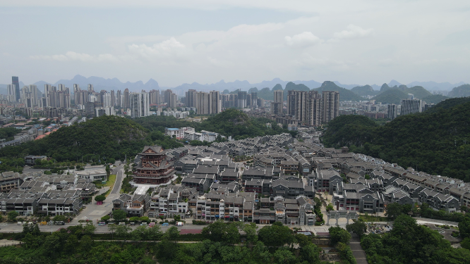 4K航拍广西柳州窑埠古镇历史文化古建筑旅游景点