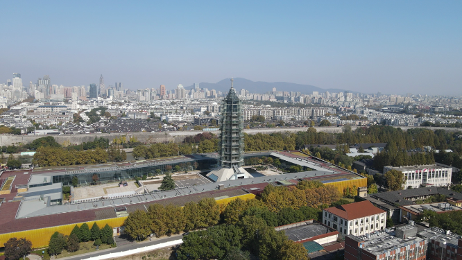 江苏南京大报恩寺航拍 