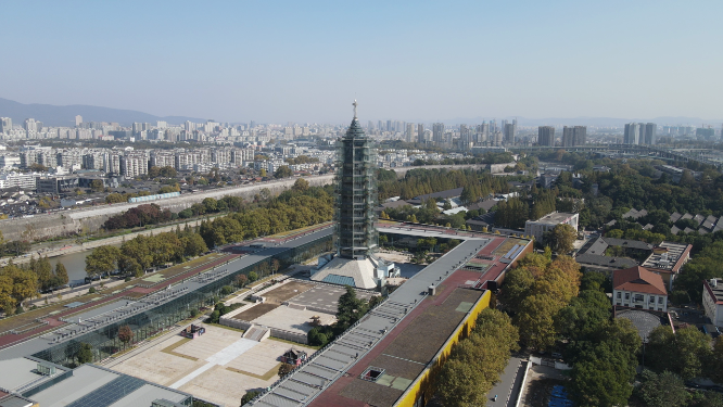 江苏南京大报恩寺航拍 