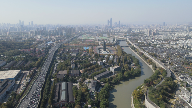 南京老门东历史文化古建筑航拍