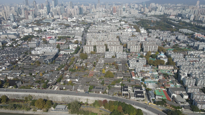 南京老门东历史文化古建筑航拍
