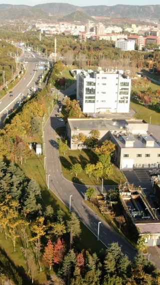 城市航拍云南大学校园环境竖屏