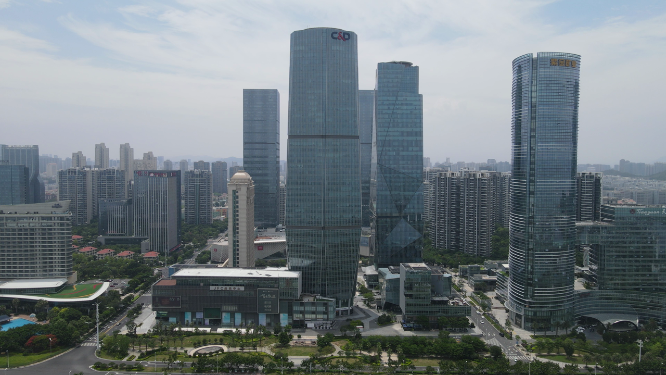 城市航拍厦门会展中心CBD