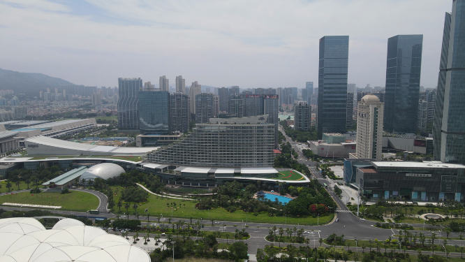 城市航拍厦门会展中心CBD