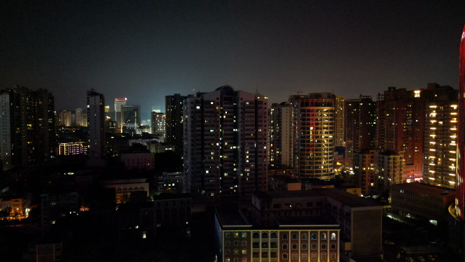城市航拍夜景万家灯火航拍