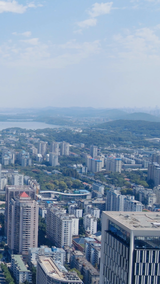 城市航拍密集高楼建筑